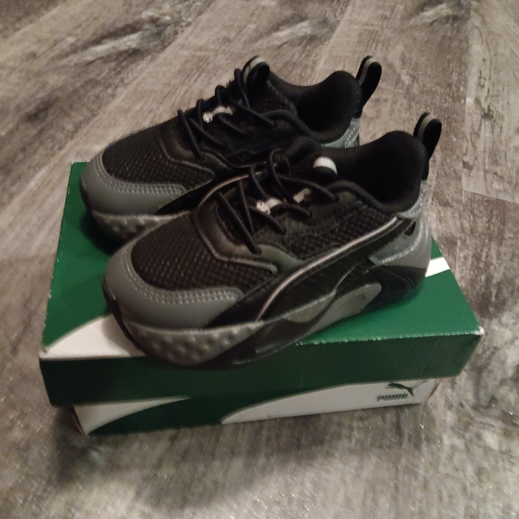 PUMA Kids Boys Rs-Trck Slate Lace Up Sneakers Shoes Casual - Black - Picture 3 of 10